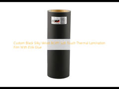 Custom Black Silky Velvet BOPP Soft Touch Thermal Lamination Film With EVA Glue