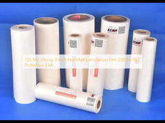 125 Mic Glossy 3 Inch Hot Melt Lamination Film 2000m PET Protective EVA