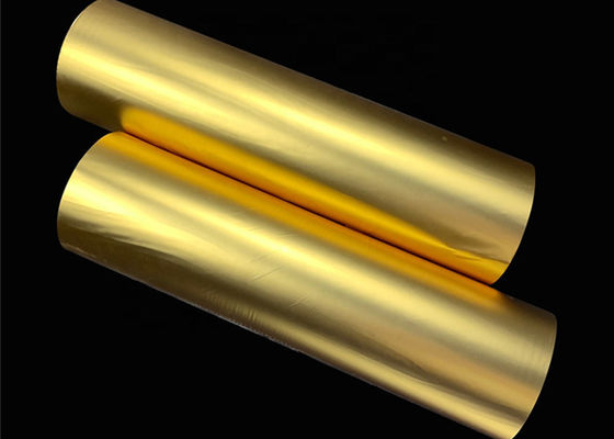 Metallic Luster Surface BOPP Thermal Laminating Film Gold 1500m For Gift Wrapping