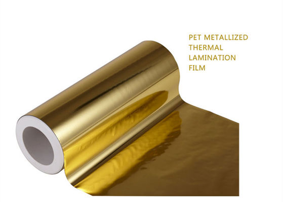Good price Golden Coating PET Laminating Film Polyester Packaging 1000mm For Cardboard Paper online